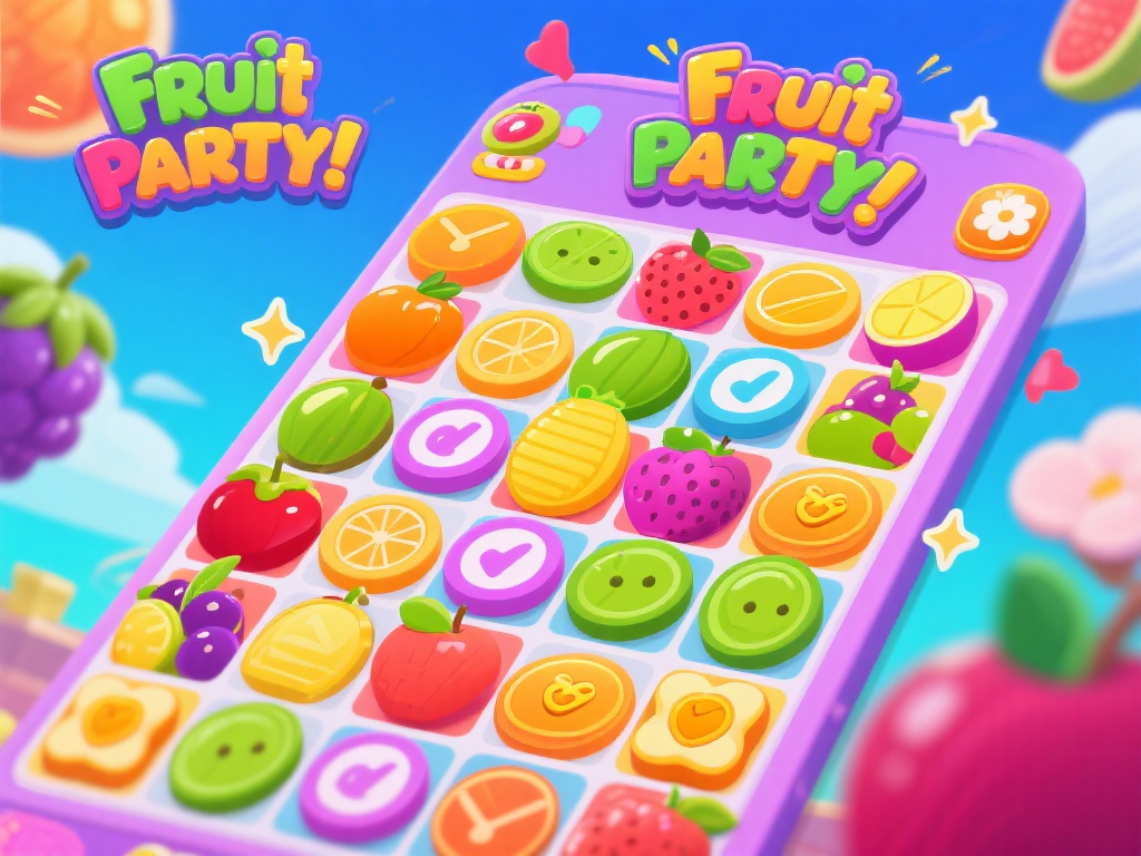 《水果派对》
如果你喜欢轻松休闲的游戏风格，这款